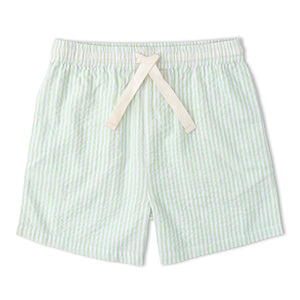 Organic Shirt & Shorts Set - Basil Stripes