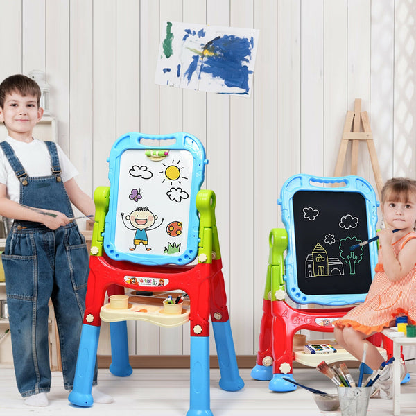 Height Adjustable Kids Art Easel Magnetic Double Sided Board for Toddlers & Kids