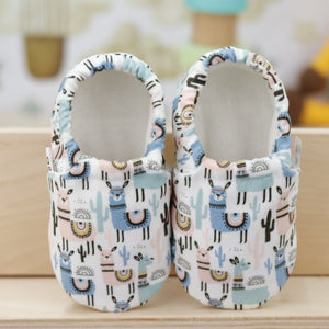 Ella Bonna Non-Slip Sole Lama Patterned Baby Booties, Home Boot Slippers Nursery Shoes