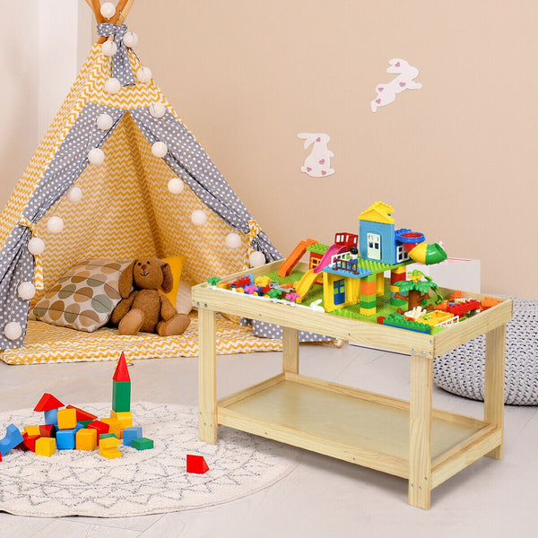 Solid multifunctional wood kids activity play table, perfect for playtime and creativity in a stylish design.