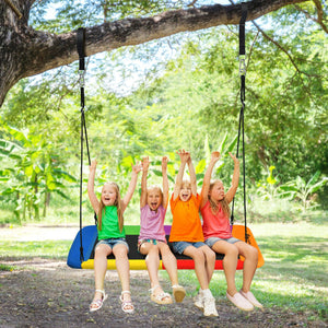 60 Inches Platform Tree Swing Outdoor with  2 Hanging Straps for Infants