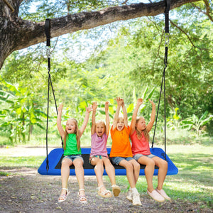 60 Inches Platform Tree Swing Outdoor with  2 Hanging Straps for Infants