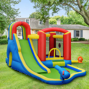 Inflatable Kid Bounce House Castle with Blower - Heavy-Duty