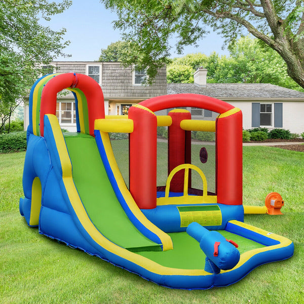 Inflatable Kid Bounce House Castle with Blower - Heavy-Duty