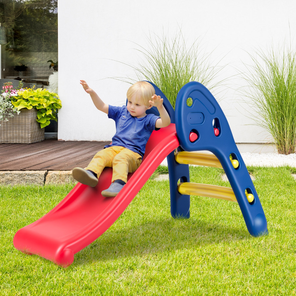 2 Step Children Folding Plastic Slide - Fun and safe outdoor toy for kids, perfect for playtime adventures.