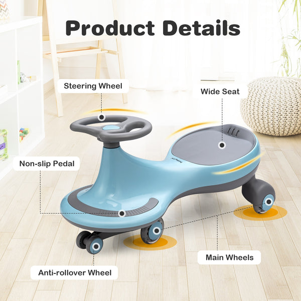 Wiggle Car Ride-on Toy with Flashing Wheels - Educational for Kids