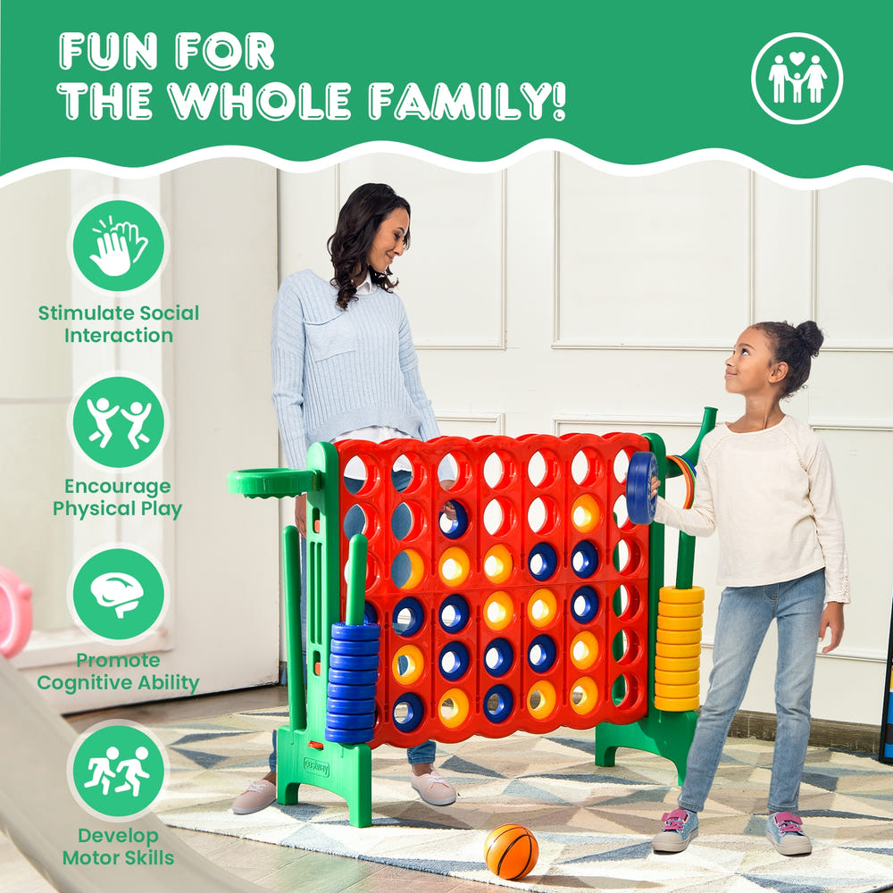 2.5Ft 4-to-Score Giant Game Set - Weather-Resistant for Kids - Outdoor Play