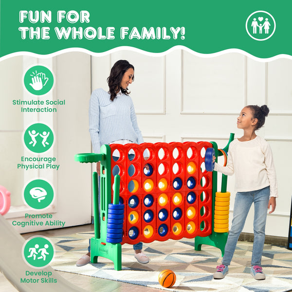 2.5Ft 4-to-Score Giant Game Set - Weather-Resistant for Kids - Outdoor Play
