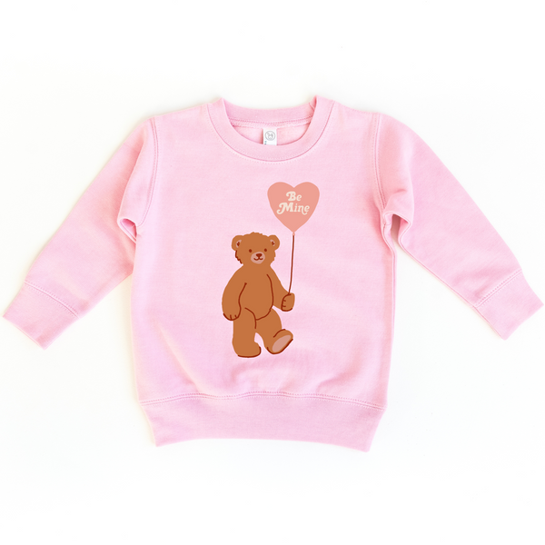 Be Mine Bear Sweater for babies, cozy and cute top, perfect for chilly days. Angle 2 view.
