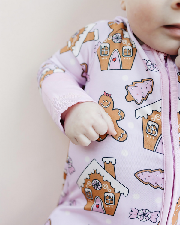 Bamboo Zip Romper | Gingerbread Cookies