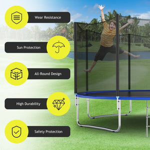 15 Feet Trampoline Safety Replacement Enclosure Net for secure play, ideal for kids' outdoor fun and safety.