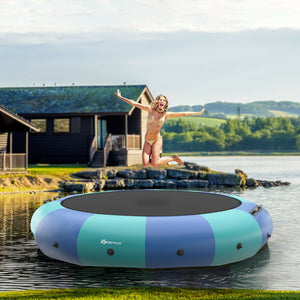 15 Feet Inflatable Splash Padded Water Bouncer Trampoline for kids, perfect for summer fun and outdoor play.