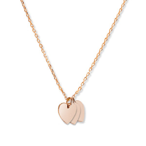 Mysha Personalized Eternal Initial Triple Heart Pendant