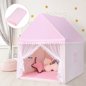 Kids Play Tent Large Playhouse Children Play Castle Fairy Tent Gift with Mat