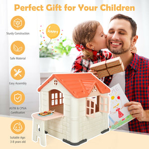 Kid's Playhouse Pretend Toy House For Boys and Girls 7 Pieces Toy Set