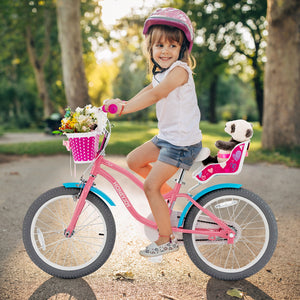 Kids Bicycle with Training Wheels and Basket for Boys and Girls Age 3-9 Years