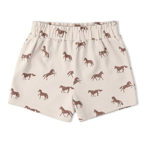Organic Drop Shoulder Tee & Shorts Set - Horses