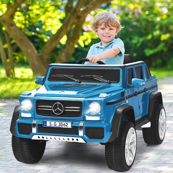 12V Mercedes-Benz kids ride-on car in angle 10, perfect for outdoor fun and imaginative play.