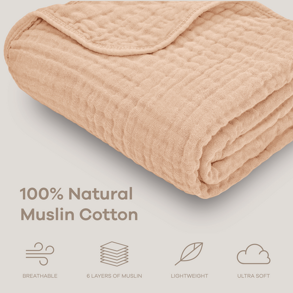 Baby Muslin Blanket in Cream