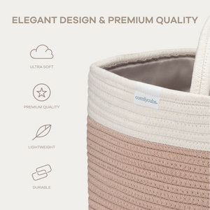 Rope Diaper Caddy in Blush