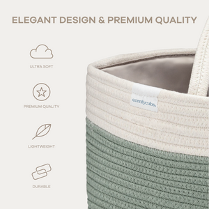 Rope Diaper Caddy in Sage