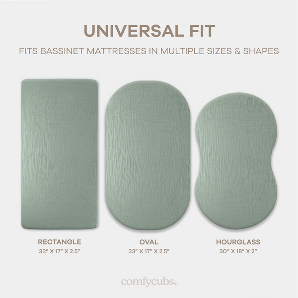 Muslin Fitted Bassinet Crib Sheet