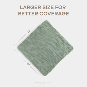 Baby Hooded Towels in Fern