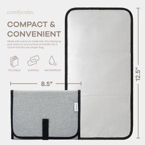 Compact Changing Pad in Solid Grey