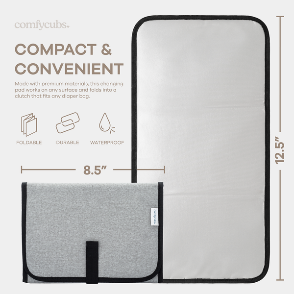 Compact Changing Pad in Solid Grey