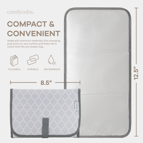 Compact Changing Pad in Grey Pattern