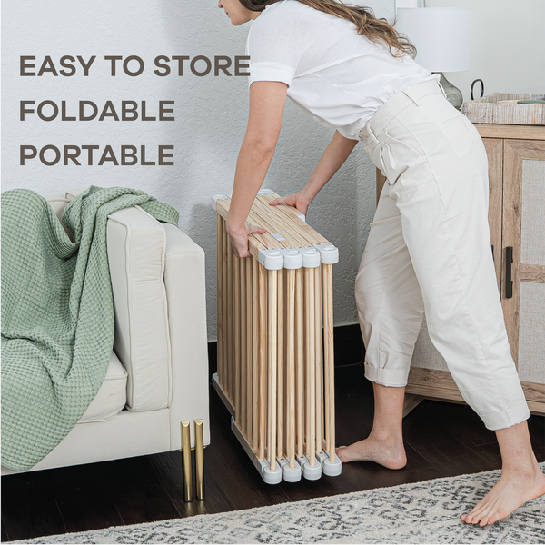 Playpen for Toddler and Babies in Natural Wood