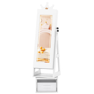 3 In 1 Kids Jewelry Cabinet with lighted mirror, perfect for organizing accessories and enhancing playtime.