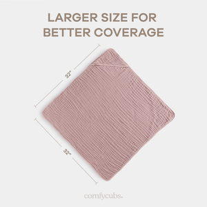 Baby Hooded Towels in Mauve