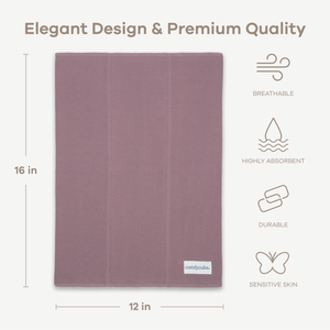Cotton Burp Cloths in Mulberry