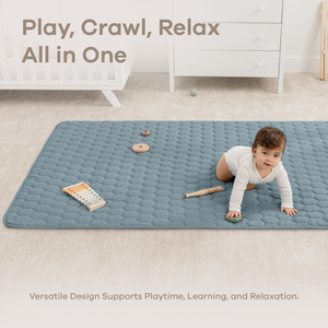 Play Mat with Non-Slip Bottom in Pacific Blue