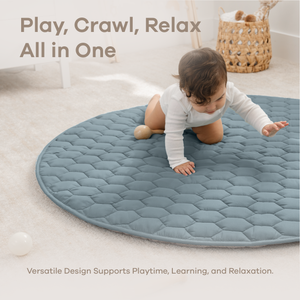 Play Mat with Non-Slip Bottom in Pacific Blue