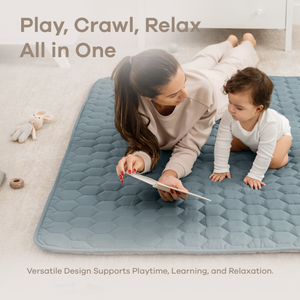 Play Mat with Non-Slip Bottom in Pacific Blue