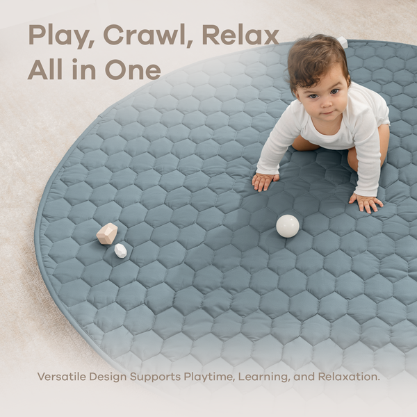 Play Mat with Non-Slip Bottom in Pacific Blue