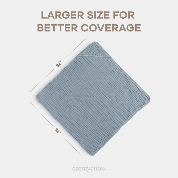 Baby Hooded Towels in Pacific Blue