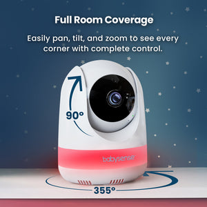 Babysense MaxView PRO: Video Baby Monitor with 2 Cameras, Non Wifi, Split Screen, Night Light & Sound Machine