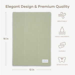 Cotton Burp Cloths in Sage