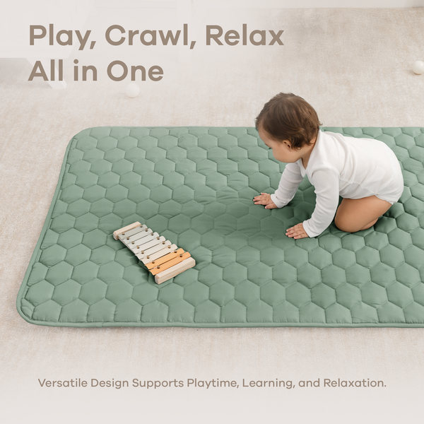 Play Mat with Non-Slip Bottom in Fern