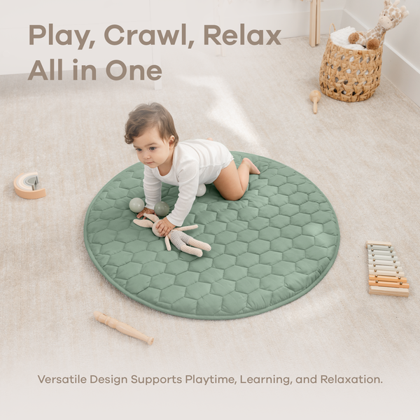 Play Mat with Non-Slip Bottom in Fern