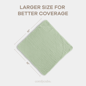 Baby Hooded Towels in Sage