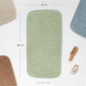 Muslin Burp Cloths in Sage