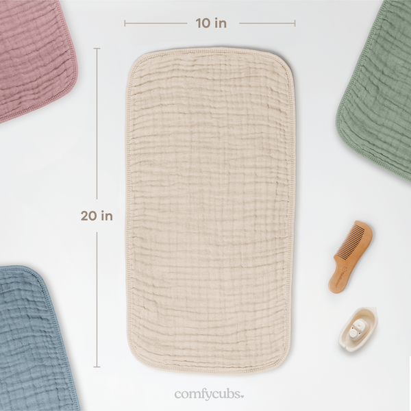 Muslin Burp Cloths in Sand