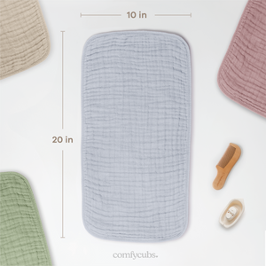 Muslin Burp Cloths  in Slate