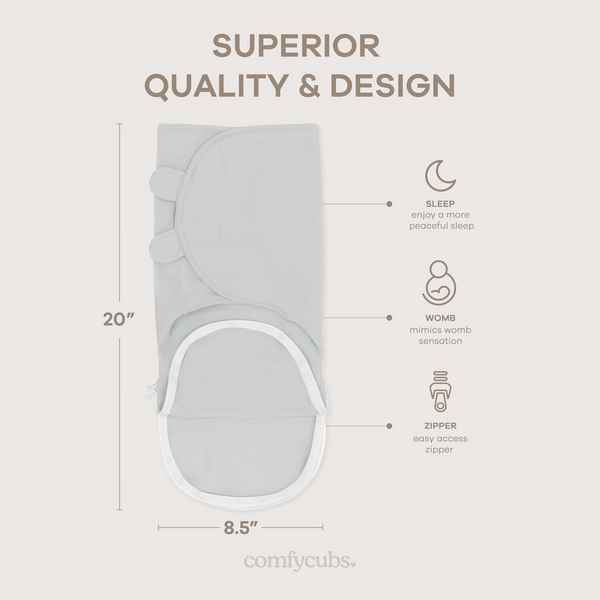 Easy Swaddle Blankets with Zipper in Stone, Pacific Blue, Nomadic Blue