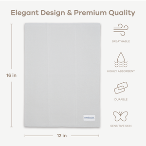 Cotton Burp Cloths in Stone