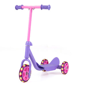3 Wheels Scooter for Kids Age 2+ with LED Light-Up Wheels and Wide Anti-Slip Deck-Purple